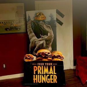 Hardees, Carl’s Jr. Jurassic park display. Stands approximately 6ft tall.